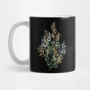 Delicate golden leaves Mug